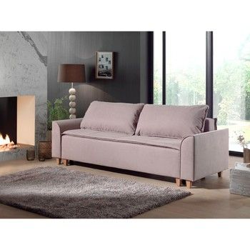 Canapea extensibilă Sinkro Herman, gri roz
