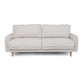 Canapea bej extensibilă cu tapițerie din stofă bouclé 215 cm Patti – Bonami Selection