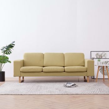 Canapea cu 3 locuri verde material textil