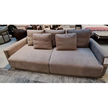 Canapea Extensibila, 3 Locuri, Lada de Depozitare, tapitata cu stofa, Perne Incluse, Espano Grej, l257xA108xH94 cm