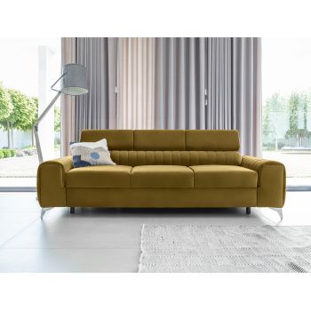 Canapea Extensibila, 3 Locuri, Tetiere Reglabile, tapitata cu stofa, Laurette, l261xA97xH75-105 cm Canapea Extensibila, 3 Locuri, Tetiere Reglabile, tapitata cu stofa, Laurette, l261xA97xH75-105 cm