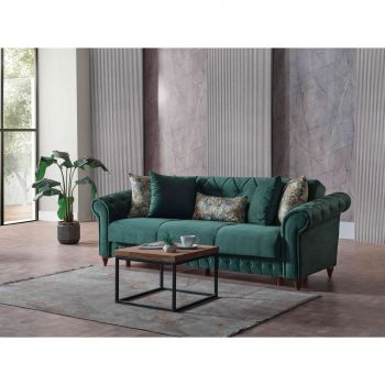 Canapea Extensibila Ibiza 3L, 238x85x91 cm, Verde