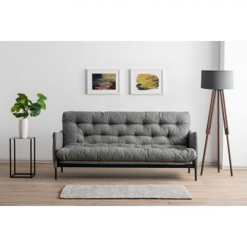 Canapea Extensibila Renge, 200x82x92 cm, Gri Deschis