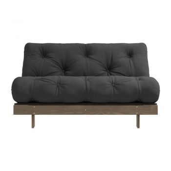 Canapea neagră extensibilă 140 cm Roots – Karup Design
