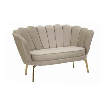 Canapea Roma 2239, Crem/Auriu, 136x78x76 cm