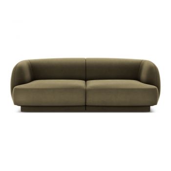 Canapea verde cu tapițerie din catifea 184 cm Miley – Micadoni Home Canapea verde cu tapițerie din catifea 184 cm Miley – Micadoni Home
