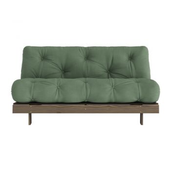 Canapea verde extensibilă 160 cm Roots – Karup Design ieftina