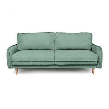 Canapea verde extensibilă cu tapițerie din stofă bouclé 215 cm Patti – Bonami Selection la reducere