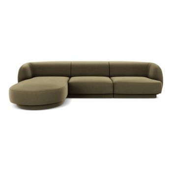 Colțar verde cu tapițerie din catifea (cu colțar pe partea stângă ) Miley – Micadoni Home Colțar verde cu tapițerie din catifea (cu colțar pe partea stângă ) Miley – Micadoni Home