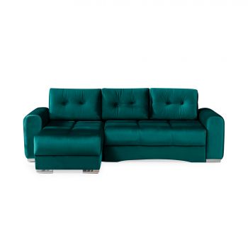 Coltar Extensibil Jena, 245x170x86 cm, Stofa Verde Inchis-Babyface 24