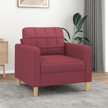 vidaXL Fotoliu canapea, roșu vin, 60 cm, material textil vidaXL Fotoliu canapea, roșu vin, 60 cm, material textil