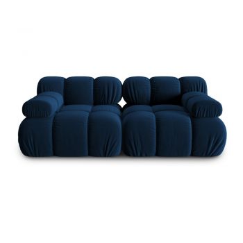 Canapea albastră cu tapițerie din catifea 188 cm Bellis – Micadoni Home