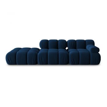 Canapea albastră cu tapițerie din catifea 282 cm Bellis – Micadoni Home