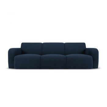 Canapea albastru-închis cu tapițerie din stofă bouclé 235 cm Molino – Micadoni Home
