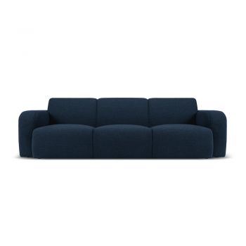Canapea albastru-închis cu tapițerie din stofă bouclé 235 cm Molino – Micadoni Home