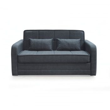 Canapea ATENA extensibila, 3 locuri, cu arcuri si lada depozitare, antracit, 169x113x90 cm