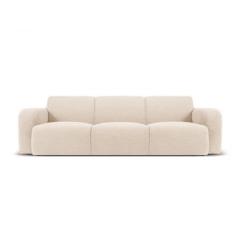 Canapea bej cu tapițerie din stofă bouclé 235 cm Molino – Micadoni Home