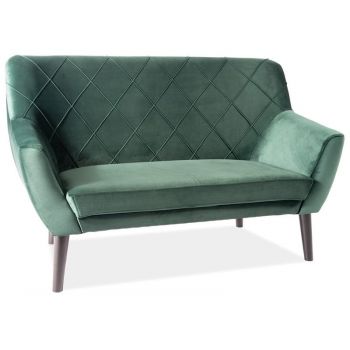 Canapea catifea Kier 2 verde Blu78/wenge