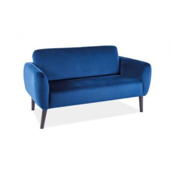 Canapea fixa Elsa velvet bleumarin Blu86/wenge