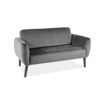Canapea fixa Elsa velvet gri Blu14/wenge