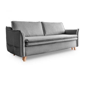 Canapea gri extensibilă 225 cm – Miuform