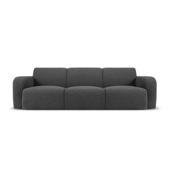 Canapea gri închis cu tapițerie din stofă bouclé 235 cm Molino – Micadoni Home
