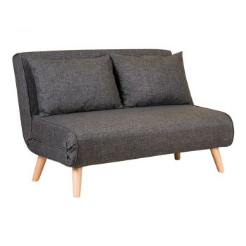 Canapea gri închis extensibilă 120 cm Folde – Artie