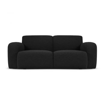 Canapea neagră cu tapițerie din stofă bouclé 170 cm Molino – Micadoni Home