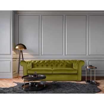 Canapea Oxford Chesterfield, 93x183x75 cm, 2 locuri, Olive ieftina