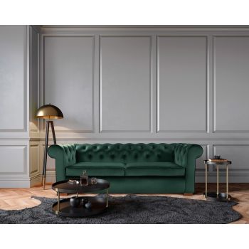 Canapea Oxford Chesterfield, 93x183x75 cm, 2 locuri, Verde la reducere