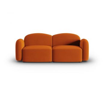 Canapea portocalie cu tapițerie din catifea 194 cm Blair – Micadoni Home