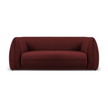 Canapea roșie cu tapițerie din catifea 190 cm Lando – Micadoni Home