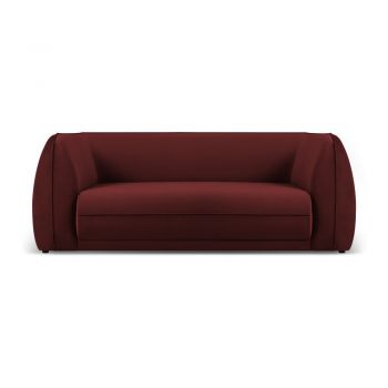 Canapea roșie cu tapițerie din catifea 190 cm Lando – Micadoni Home