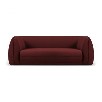 Canapea roșie cu tapițerie din catifea 225 cm Lando – Micadoni Home