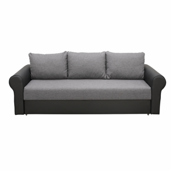 Canapea SARA extensibila, 3 locuri, cu lada depozitare, gri inchis, 235x90x75 cm