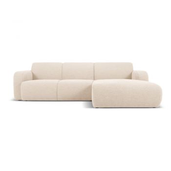 Colțar bej cu tapițerie din stofă bouclé (colț dreapta) Molino – Micadoni Home Colțar bej cu tapițerie din stofă bouclé (colț dreapta) Molino – Micadoni Home