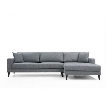 Colțar gri extensibil (colț pe partea dreaptă) Nordic – Balcab Home
