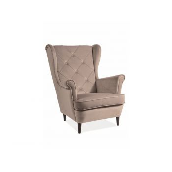 Fotoliu Lady velvet bej Blu28/wenge