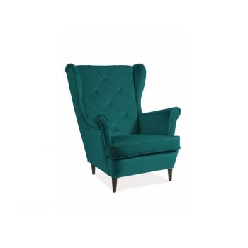 Fotoliu Lady velvet verde Blu78/wenge