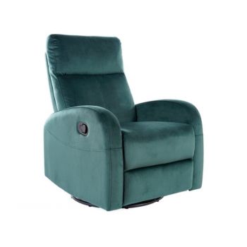 Fotoliu recliner Olimp velvet verde Blu78