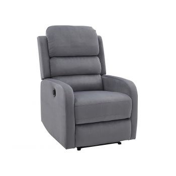 Fotoliu recliner Pegaz velvet gri Blu14 - H102