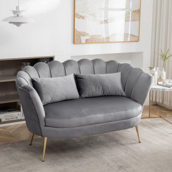 Canapea 2L Andaluzia, 140x80x83 cm, Gri