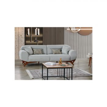Canapea 3 locuri Arte, Spate rabatabil, Gri Deschis L030, 240x92x82 H cm Canapea 3 locuri Arte, Spate rabatabil, Gri Deschis L030, 240x92x82 H cm