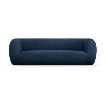 Canapea albastră cu tapițerie din stofă bouclé 230 cm Essen – Cosmopolitan Design