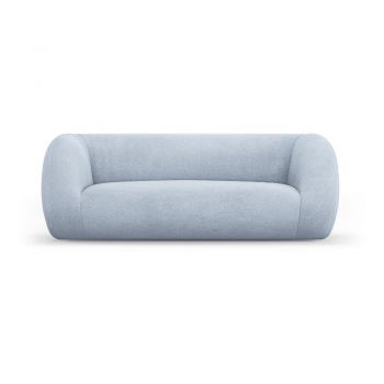 Canapea albastru-deschis cu tapițerie din stofă bouclé 210 cm Essen – Cosmopolitan Design la reducere