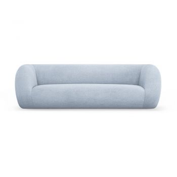 Canapea albastru-deschis cu tapițerie din stofă bouclé 230 cm Essen – Cosmopolitan Design la reducere