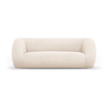 Canapea crem cu tapițerie din stofă bouclé 210 cm Essen – Cosmopolitan Design