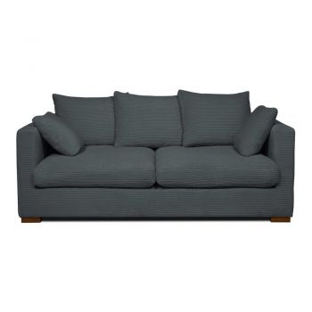 Canapea gri cu tapițerie din catifea reiată 175 cm Comfy – Scandic