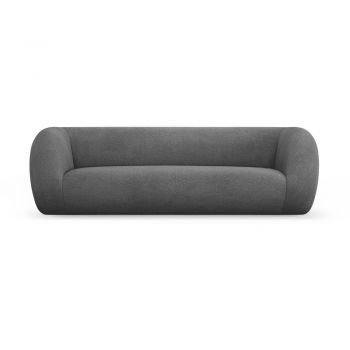 Canapea gri cu tapițerie din stofă bouclé 230 cm Essen – Cosmopolitan Design