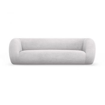Canapea gri deschis cu tapițerie din stofă bouclé 230 cm Essen – Cosmopolitan Design